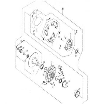 Wandler m. Kupplung Adly ATV/Quad 280/320