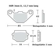Bremsklötze hinten Cectek ATV/Quad