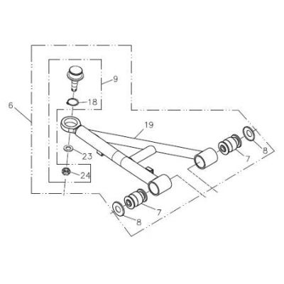 A-Arm vorn Links oben Kpl. Adly Conquest 600 u. 700