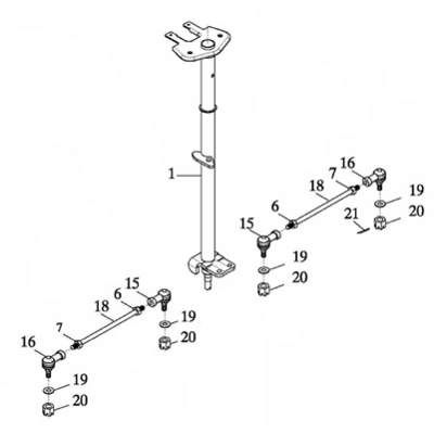 Kugelgelenk / Spurstangenkopf außen, Rechtsgew. Adly ATV Quad 220 - 450