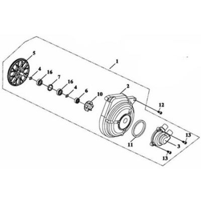 Wasserpumpe kpl. Adly ATV/Quad 50 LC Interceptor u. Roller